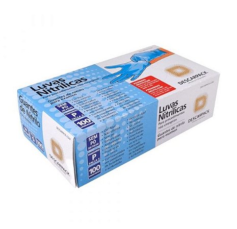 Luva Nitrílica Powder Free Azul P Descarpack
