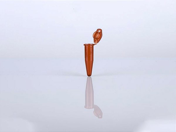 Tubo Eppendorf Microtubo cônico de 1,5ml; âmbar, lock cap 400 (sacos com 50 uni) PERFECTA