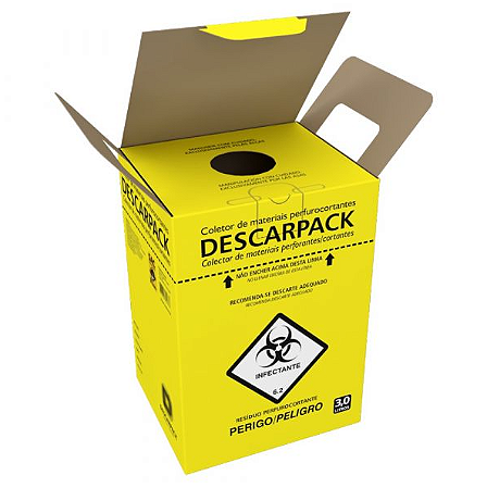 Coletor para Material Perfurocortante 3L unid - Descarpack