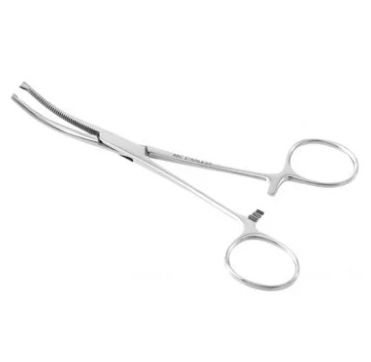 Pinça Kocher 24 Cm 1X2 Dentes Curva (Hemostatica)  - Abc Instruments