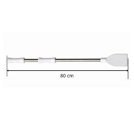 PÁ REMO POLIETILENO CABO AÇO INOX COZINHA PROFISSIONAL 80CM