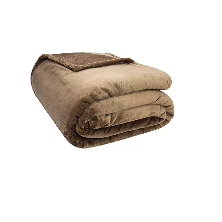COBERTOR MICROFIBRA VELOUR 300G CASAL 180X220 MARROM CAMESA