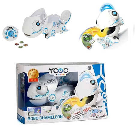 ROBO CONTROLE REMOTO CAMALEÃO LUZES LINGUA PEGA OBJETOS FUN