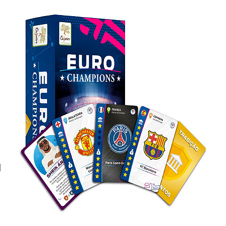 JOGO CARTAS ESTRATEGIA CARDGAME CLUBE FUTEBOL EURO CHAMPIONS