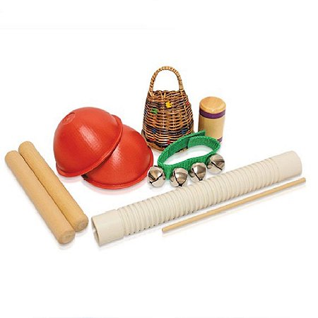 Brinquedo Instrumental Musical Educativo Bandinha Percussão Kit 6PÇ