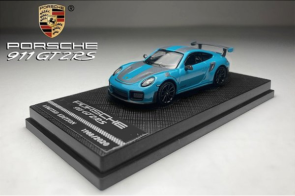 Miniatura Porsche 911 GT2 RS Limited Edition 1:64 Vermelho ou Azul 7CM