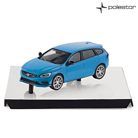 Miniatura Volvo V60 T6 Polestar 2015 Rebel Blue 1/43 Motorart - USADO -