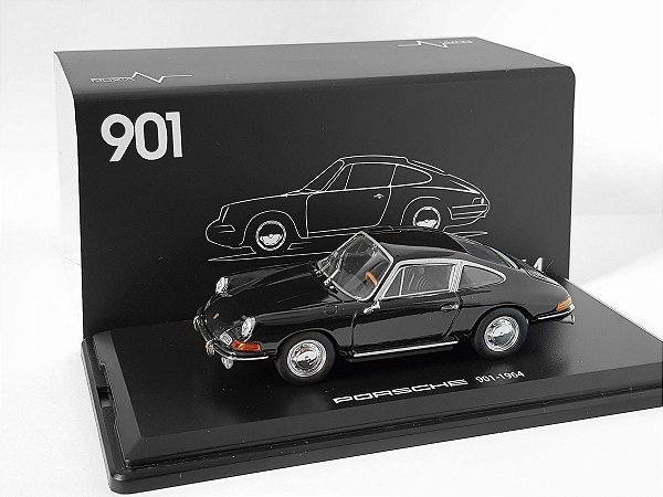 Miniatura Porsche 901 Preto 1964 Nuxia 1/43