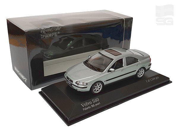 Miniatura Volvo S60 2000 Ice Blue Metallic Minichamps 1/43 Limited  Edition - USADO -
