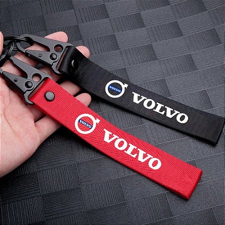 Chaveiro Mosquetão Tecido para Volvo