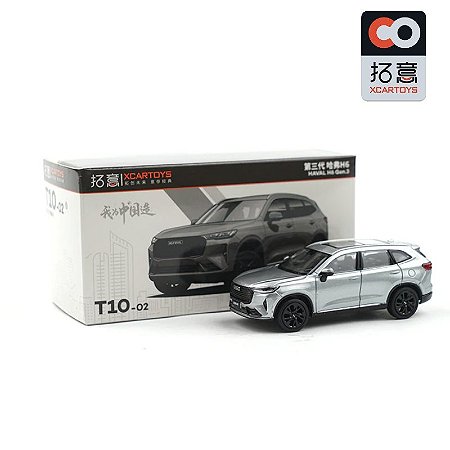 Miniatura GWM Haval H6 G3 2023 Prata 1/64 7CM