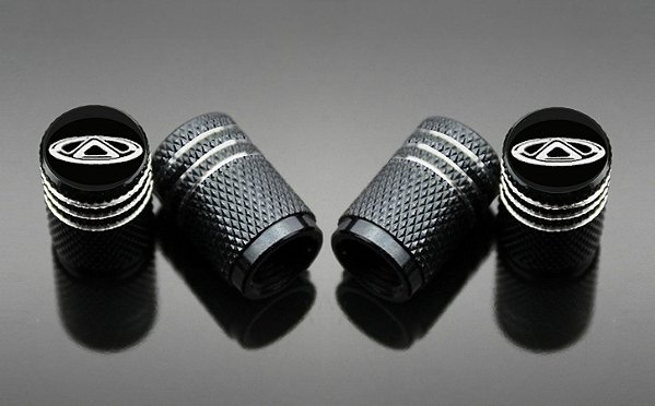 Kit 4 Bicos Válvula Tampa Pneu para Carros Chery
