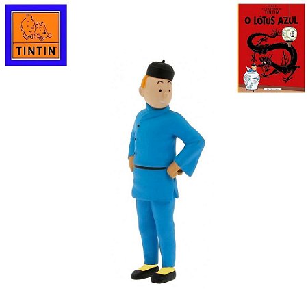 Boneco Tintin Chinês  8cm - As Aventuras de Tintin - O Lótus Azul