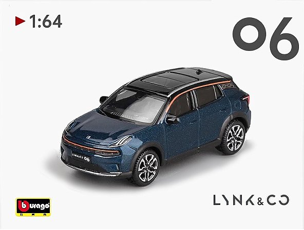 Miniatura Lynk & Co 06 2023 Azul Burago 1/64 7CM