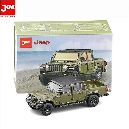 Miniatura Jeep Gladiator Rubicon Picape Verde 2020 JKM 1/64 8CM