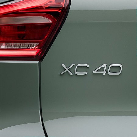 Emblema Traseiro Tampa Porta-Malas XC40 em Plástico para Volvo