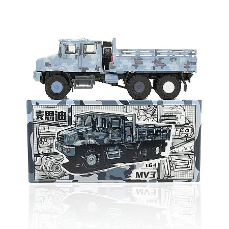 Miniatura FAW MV3 Transporte Tropa Militar Masdi Diecast 1/64 12CM