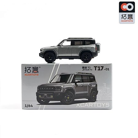 Miniatura Chery Jetour T2 2025 Cinza 1/64 7CM Xcartoys