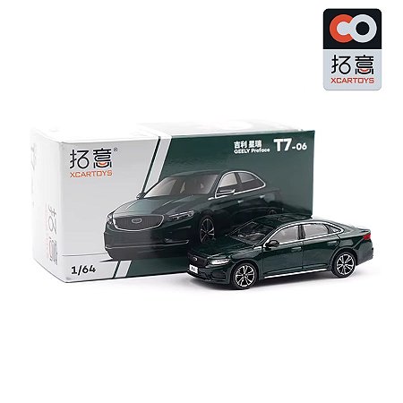 Miniatura Geely Preface L Verde 2023 Xcartoys 1/64 7 CM