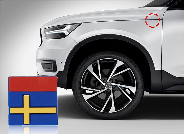 Mini Emblema Bandeira da Suécia Para Volvo