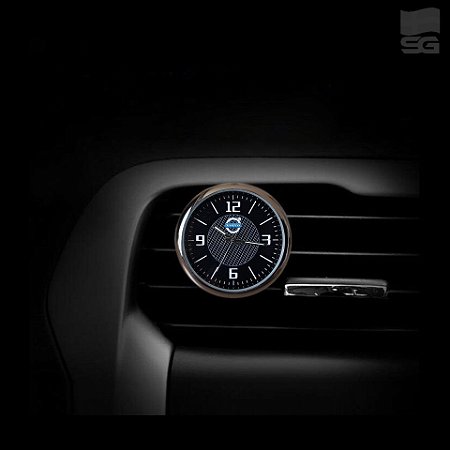 Mini Relógio Metal 2 em 1 de Carro e Escritório para Volvo