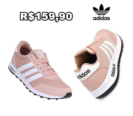 adidas neo feminino preto e rosa