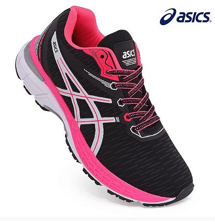 asics preto com rosa