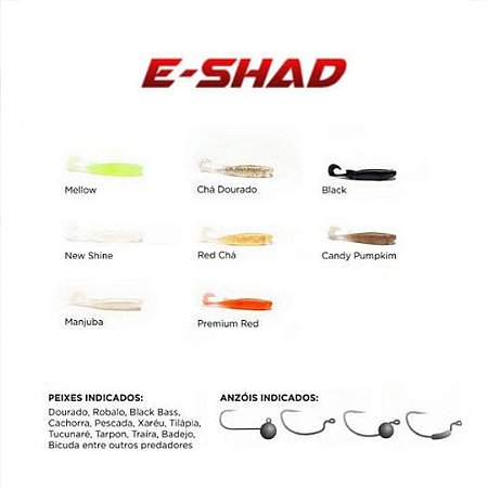 Isca soft Monster 3X E-Shad - 9cm - 5und