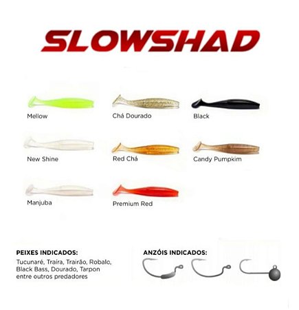 Isca soft M3X Slow Shad - 9cm / 3und