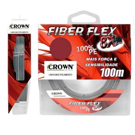 Linha Multifilamento Fiber Flex 8X 100mts - Crown