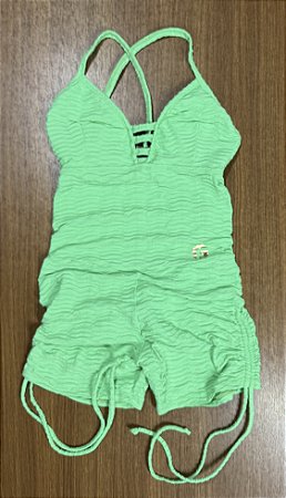 Macaquinho - lacinho lateral texturizado