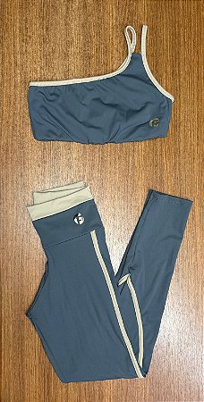 Conjunto - Legging viés duplo lateral + top ombro só