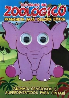 Prancheta para Colorir Extra - Bichinhos do Zoológico