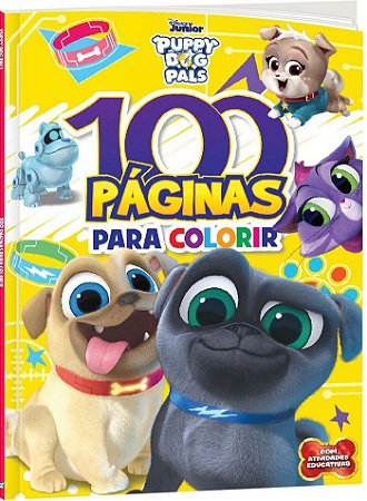 Livro: 100 Páginas para Colorir - Disney Jr - Puppy Dog Pals