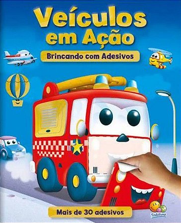Brincando com Adesivos - Veículos em Ação