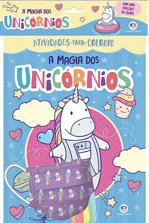 Kit com Máscara - A Magia dos Unicórnios