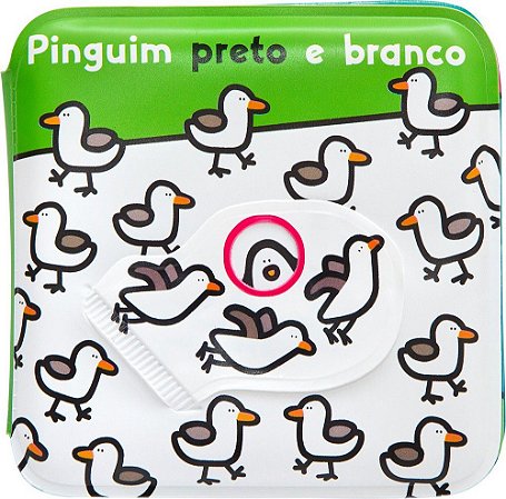 Livro de Banho - Veja Pinguim Preto e Branco