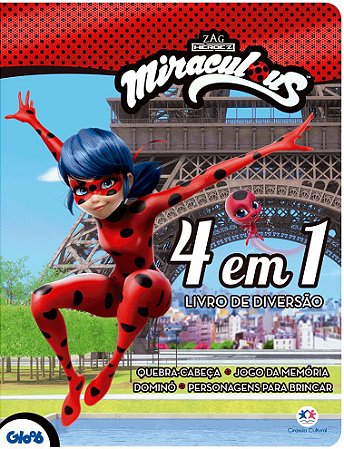 Livro de Diversão 4 em 1 - Miraculous