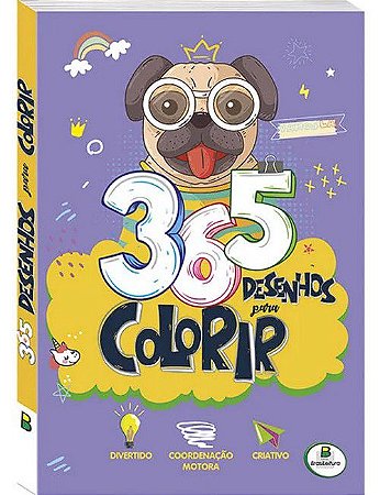 Livro: 365 Desenhos Para Colorir - Roxo