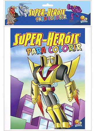 Solapa Grande c/ 10 Livros - Super-Heróis Para Colorir