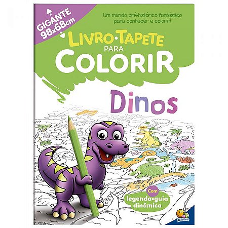Livro Tapete para Colorir - Dinos