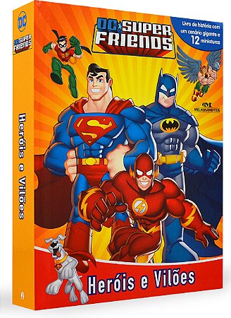 Caixa c/ Miniaturas - DC Super Friends - Heróis e Vilões