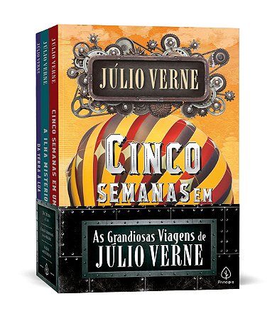 Box com 3 Livros - As Grandiosas Viagens de Júlio Verne