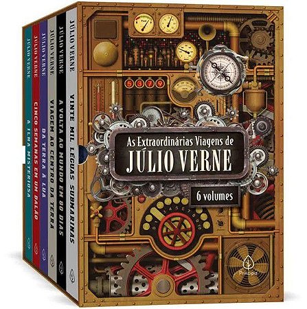 Box com 6 Livros - As Extraordinárias Viagens de Júlio Verne