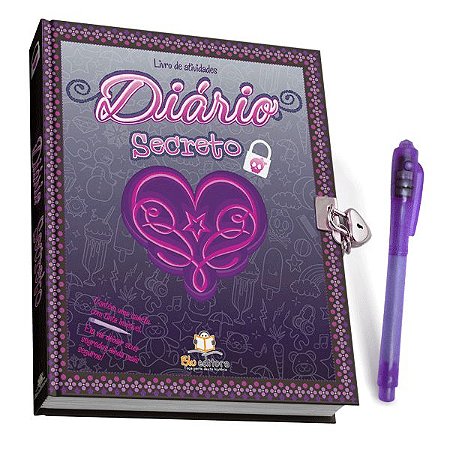 Livro de Atividades - Diário Secreto - Preto