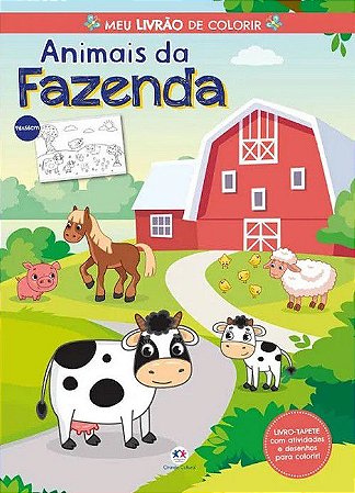 Livro-Tapete - Meu Livrão de Colorir - Animais da Fazenda
