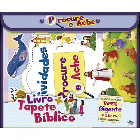 Livro + Tapete Bíblico - Procure e Ache