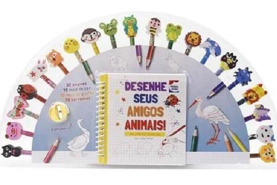 Um Livro-Kit Divertido - Desenhe Seus Amigos Animais