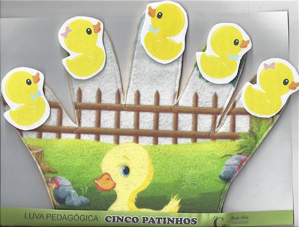 Luva Pedagógica - Cinco Patinhos