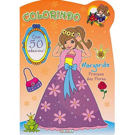 Colorindo Margarida Princesa das Flores